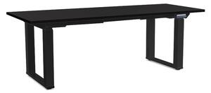 Výškově nastavitelný stůl OfficeTech Strong 200 x 80 cm, černá podnož, černá