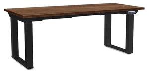Výškově nastavitelný stůl OfficeTech Strong 180 x 80 cm, černá podnož, dub silverjack