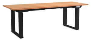Výškově nastavitelný stůl OfficeTech Strong 200 x 80 cm, černá podnož, buk