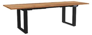 Výškově nastavitelný stůl OfficeTech Strong 240 x 80 cm, černá podnož, dub zlatý
