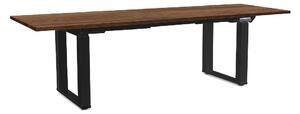 Výškově nastavitelný stůl OfficeTech Strong 240 x 80 cm, černá podnož, dub silverjack