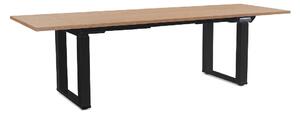 Výškově nastavitelný stůl OfficeTech Strong 240 x 80 cm, černá podnož, dub