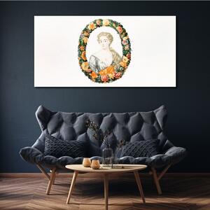 Obraz na plátně Obraz na plátně Portrét ženy s květinami
