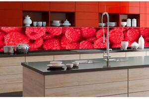 DIMEX | Fototapeta do kuchyně Maliny KI-350-004| 350 x 60 cm |červená