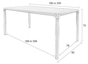 ZUIVER STORM WALNUT jídelní stůl 220 x 90 cm