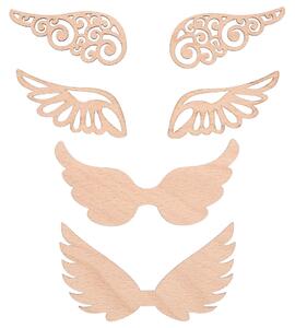 Vypáleno s.r.o. Dřevěná křídla na macramé andílky Tvar: Vyřezávaná křídla kudrlinky - pár