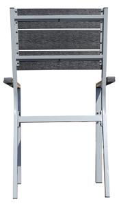 Zahradní židle Fargo 3 + 1 ZDARMA, černá / šedá
