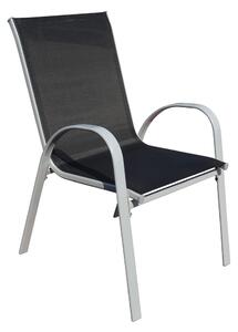 Zahradní židle Romero 3 + 1 ZDARMA, černá / šedá