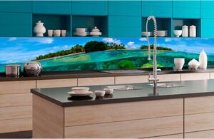 DIMEX | Fototapeta do kuchyně Korálový útes KI-350-013 | 350 x 60 cm | zelená, modrá