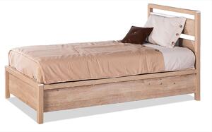 Studentská postel 100x200 s úložným prostorem Artos - dub sofia/bílá