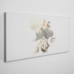 Obraz na plátně Obraz na plátně Kreslení starověké andělé mrak
