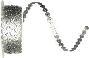 Stuha vysekávaná SHINY STAR SILVER stříbrná 10mm x 3m (6,-Kč/m)