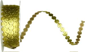 Stuha vysekávaná SHINY STAR GOLD zlatá 10mm x 3m (6,-Kč/m)