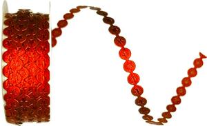 Stuha vysekávaná SHINY STAR RED červená 10mm x 3m (6,-Kč/m)