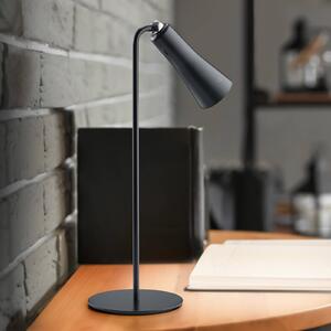 LED dobíjecí stolní lampa Maxi, černá, kovová, stmívatelná, 36 cm