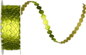 Stuha vysekávaná SHINY STAR GREEN zelená 10mm x 3m (6,-Kč/m)