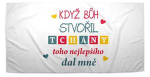 Sablio Ručník Když Bůh stvořil tchány - 30x50 cm