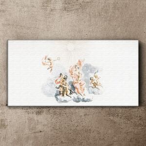 Obraz na plátně Obraz na plátně Kreslení starověkých andělů mraky
