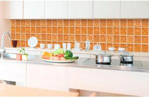 DIMEX | Fototapeta do kuchyně Žulové kachličky KI-350-080| 350 x 60 cm |bílá, hnědá