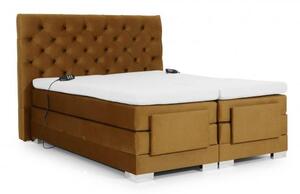 Kontinentální postel CARLINO boxspring s elektrickým polohováním 200x180, zelená (Kronos 19)