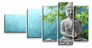 Sablio Obraz - 5-dílný Buddha - 100x60 cm