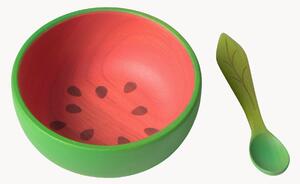 Sada ručně vyrobené misky se lžičkou Wally the Watermelon, 2 díly