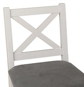 Barová židle HX, bílá/šedá