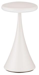 Nova Luce Bílá kovová nabíjecí stolní LED lampa Elbo