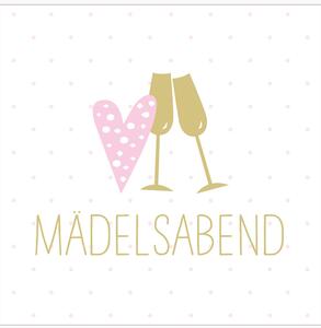 Sada papírových ubrousků Mädelsabend, 40 dílů
