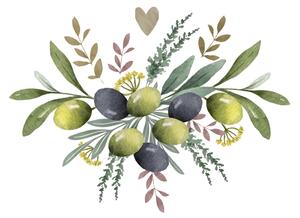 Sada papírových ubrousků Olives & Herbs, 40 dílů