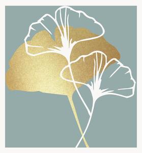 Sada papírových ubrousků Golden Gingko, 40 dílů