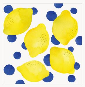 Sada papírových ubrousků Lemon & Dots, 40 dílů