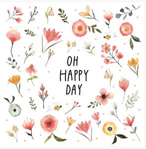 Sada papírových ubrousků Oh Happy Day, 40 dílů