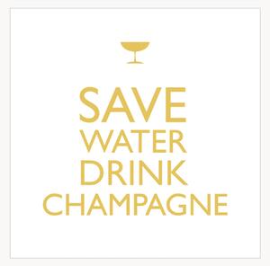 Sada papírových koktejlových ubrousků Drink Champagne, 60 dílů