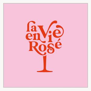 Sada papírových koktejlových ubrousků La Vie En Rosé, 60 dílů