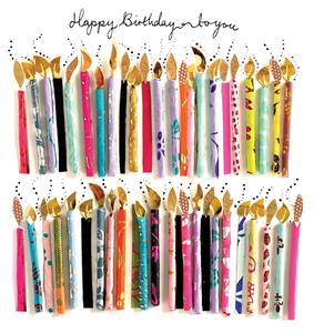 Sada papírových ubrousků Happy Candles, 40 dílů