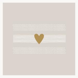 Sada papírových ubrousků Heart Of Gold, 40 dílů