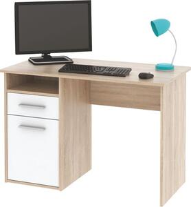 PC stůl MIRO švestka / bílá