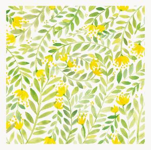 Sada papírových ubrousků Yellow Blossoms, 40 dílů