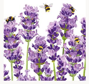 Sada papírových ubrousků Bees & Lavender, 40 dílů