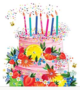 Sada papírových ubrousků Cake & Fruits, 40 dílů