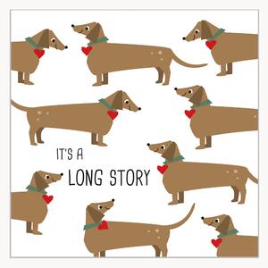 Sada papírových koktejlových ubrousků Long Story, 60 dílů