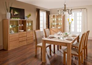 Dubový nábytek z masivu do obývacího pokoje a jídelny - ORLANDO/ROLANDO BIANCO dub bianco