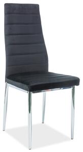 Jídelní čalouněná židle H-261 VELVET černá