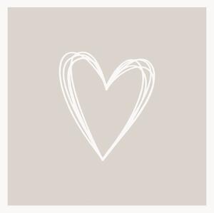 Sada papírových ubrousků Pure Heart, 40 dílů
