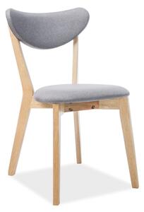 Jídelní čalouněná židle BRANDO šedá/dub
