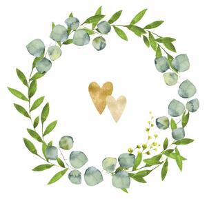 Sada papírových ubrousků Two Hearts, 40 dílů