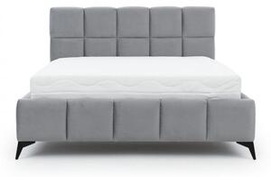 Moderní čalouněná postel MALO 200x180, šedá (Matt Velvet 85)