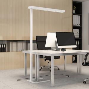 Arcchio LED kancelářská stojací lampa Susi, bílá, senzor, dotykový stmívač, stmívatelný, Bílá / opál, Pracovna / kancelář, Hliník, Moderní