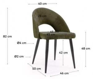 MAEL CHENILLE židle zelená